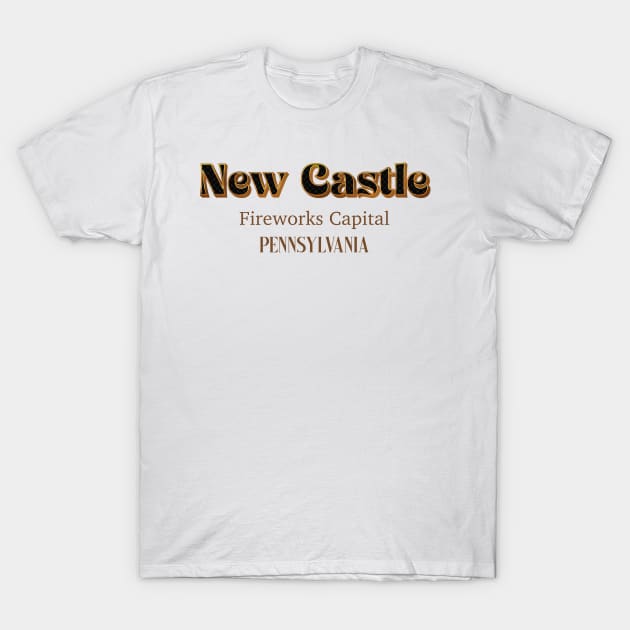 New Castle Fireworks Capital T-Shirt by PowelCastStudio